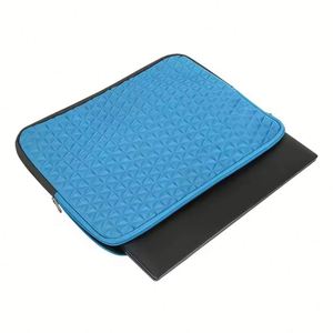 Nouvelle sacoche pour ordinateur portable imperméable et antichoc, couleur unie, élégante et simple, avec motif diamant - Product Image 5