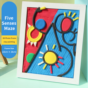Juego <span class=keywords><strong>de</strong></span> marco <span class=keywords><strong>de</strong></span> fotos <span class=keywords><strong>de</strong></span> arcilla seca al aire ultraligera, juguete educativo artesanal <span class=keywords><strong>de</strong></span> pintura DIY para niños, regalo <span class=keywords><strong>de</strong></span> Navidad y cumpleaños - Product Image 4
