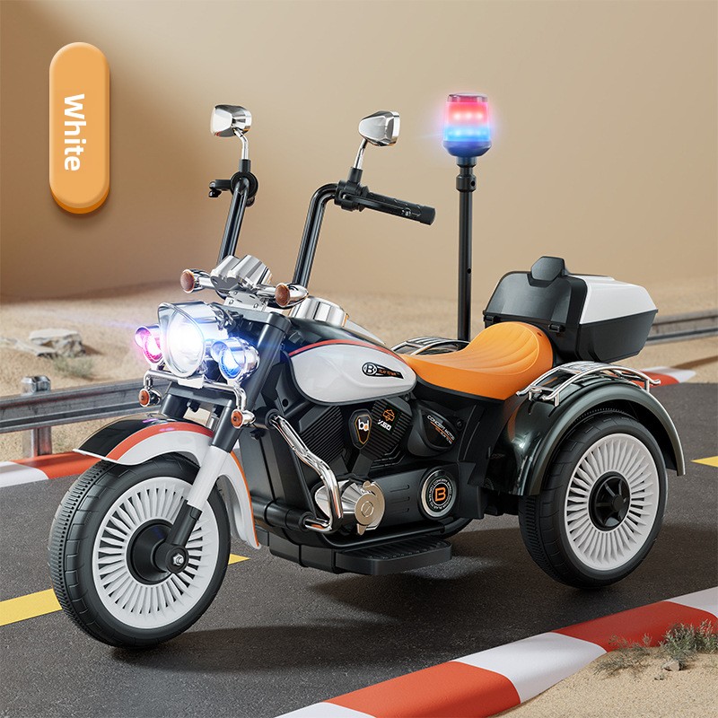 White 12v7/dual drive + alarm + remote control
