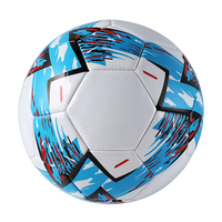 Ballon de football promotionnel personnalisé en PVC de haute qualité, cousu à la machine, taille 5, écologique, pour usage extérieur, avec vessie en caoutchouc personnalisée