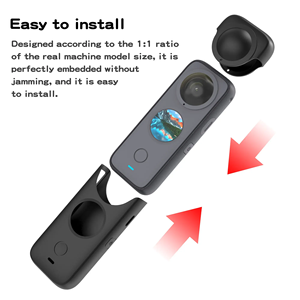 Nouveau boîtier de protection en silicone anti-poussière pour corps de caméra panoramique avec capuchon d'objectif Kit souple anti-chute pour <span class=keywords><strong>Insta360</strong></span> <span class=keywords><strong>One</strong></span> <span class=keywords><strong>X2</strong></span> - Product Image 3