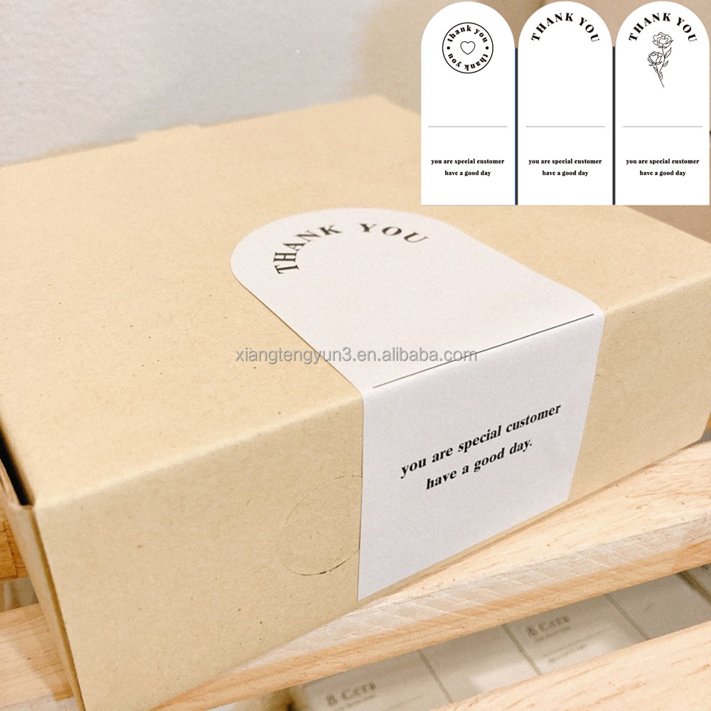 Custom Branded Adhesive Paper Sticker Tissue Paper Sticker For Packaging