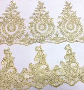 Spot abbigliamento accessori tessili per la casa accessori in tessuto stile europeo in poliestere con ricami in oro