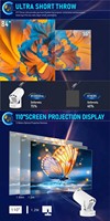 YCX300 Ultra Mini Projecteur Smart Multimédia Android 11 1080p 4k LED Home LCD Beamer HiFi Sound Video Consumer Electronics