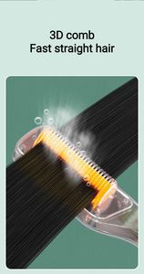 Fengmang <span class=keywords><strong>Brosse</strong></span> <span class=keywords><strong>lissante</strong></span> à <span class=keywords><strong>cheveux</strong></span> professionnelle à chauffage rapide, logo personnalisé, ions négatifs, vaporisateur, lisseur à <span class=keywords><strong>cheveux</strong></span> pour femmes - Product Image 4
