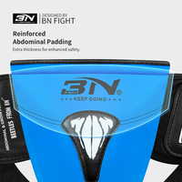 Protège-entrejambe rembourré BN Custom Boxing avec logo personnalisé, tailles XS/S/M/L, pour entraînement MMA et Kickboxing