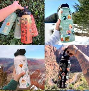 Botella de Agua de Acero Inoxidable de 32 oz, Portátil, a Prueba de Fugas y Ligera, con Grabado Personalizado Único de Parques Nacionales y Pegatinas - Product Image 6