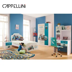 Cappellet desain Mdf tempat tidur anak-anak rumah kamar anak kayu tempat tidur anak-anak kamar Set furnitur untuk anak laki-laki perempuan