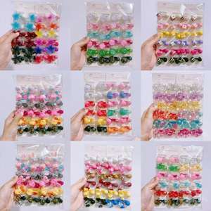 Myluluベストサービス12ペア/バッグ高品質ビッグビーズポニーテールノッカーボール髪ネクタイ子供髪ボブルヘアバンド - Product Image 3