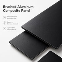 Panneau composite en aluminium brossé revêtu de PVDF de 4 mm et 5 mm pour le revêtement des plafonds et des colonnes
