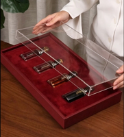 Coffret Cadeau Luxe Personnalisé pour Huile de Parfum et Aromathérapie – Boîte Rigide Vide avec Fenêtre pour Présentation et Emballage de Parfums et Articles Promotionnels