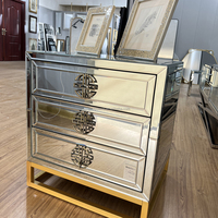 Ensemble Offre Spéciale fait main Table console miroir Tables de chevet Canapé 3 tiroirs/Table TV Miroir armoire avec support en métal