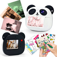 Nouvel appareil photo numérique instantané pour enfants, mini caméra HD 1080P de 2,4 pouces avec impression thermique, appareil photo portable mignon en forme de panda, jouet pour enfants, vente en gros