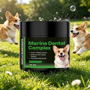 Poudre dentaire marine complexe pour chats et chiens, ingrédients doux, poids net de 100 g, utilisation à long terme sans brossage complexe - Product Image 4