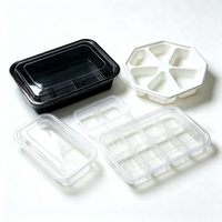 Boîte d'emballage en blister de qualité alimentaire pour animaux de compagnie, conteneur en plastique à compartiments multiples, personnalisé pour le stockage de pâtisseries et de fruits