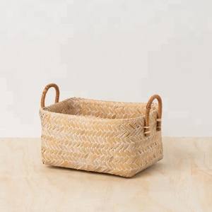 Panier en bambou lavé blanc Offre Spéciale rangement et Organization à domicile - Product Image 2