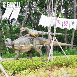 Dinosaure <span class=keywords><strong>de</strong></span> combat animatronique coloré 3D pour espaces publics Écoles pour garderie École maternelle Centre commercial Aéroport Métal - Product Image 1