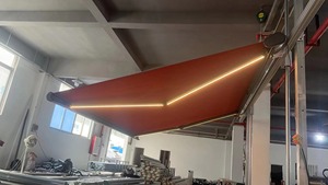 Auvent de terrasse motorisé rétractable à cassette complète, moderne et luxueux, avec éclairage LED, vente en gros - Product Image 2