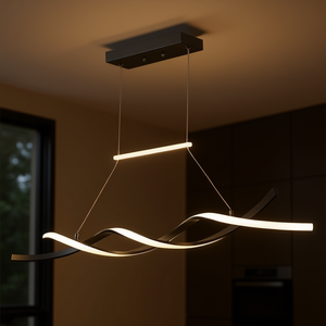 Lámpara Colgante LED Moderna, Cuerpo de Aluminio, Regulable, Luz Blanca Cálida 3500K, Lámpara de Techo para Interiores - Product Image 2