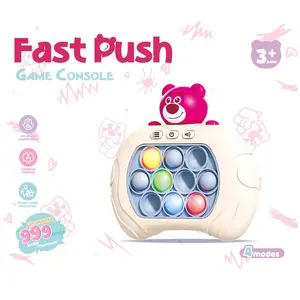 2024 New Fast Push Game Console Popit Electronic Popping Game Electronic Light Up Whack A Mole Quick Push Game
