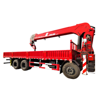 Grue de camion 16 tonnes Mini grue montée sur camionnette SQS400 Grue hydraulique à flèche articulée à vendre