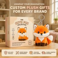 Portachiavi Personalizzato a Forma di Volpe, Simpatico Ciondolo per Borsa a Forma di Volpe Selvatica in Peluche, Regalo per le Feste, Decorazione per la Casa, Basso MOQ, OEM ODM