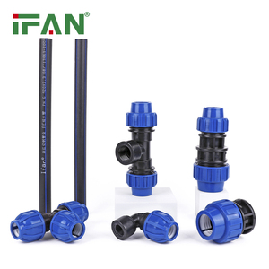 Fabbrica IFAN all'ingrosso HDPE raccordo sistema di <span class=keywords><strong>irrigazione</strong></span> PP <span class=keywords><strong>raccordi</strong></span> a compressione 20-110mm HDPE raccordo - Product Image 1