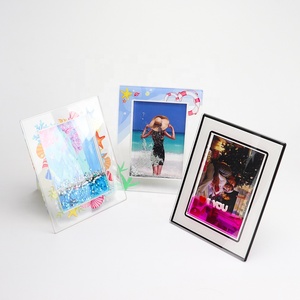 3.5X5 pulgadas arenas movedizas <span class=keywords><strong>Aqua</strong></span> Flotage burbuja flotando Día de San Valentín plegable soporte de cascada de nieve de marco de foto - Product Image 3
