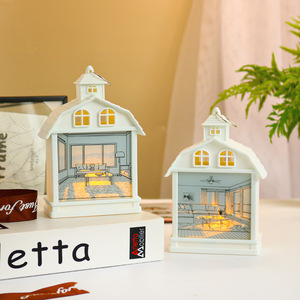 Lámpara de <span class=keywords><strong>mesa</strong></span> con luz nocturna de estilo Ins, Pintura transparente, candelabro de luz solar LED sin llama, adorno pequeño <span class=keywords><strong>para</strong></span> decoración de ambiente - Product Image 3