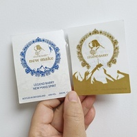 Étiquettes autocollantes pour flacons de parfum en feuille d'or imperméables et anti-alcool, design de logo 3D, étiquettes imprimées recto-verso