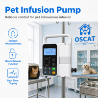 Pompe à perfusion vétérinaire OSCAT, pompe à perfusion IV automatique vétérinaire, pompe à perfusion par gouttes vétérinaire, écran LCD, équipement vétérinaire, clinique vétérinaire