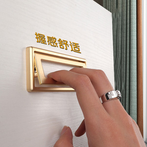 European Style Zinc Alloy Rectangle Furniture Handle For Wardrobe Easy Installation <b>Concealed</b> Pull Handle - Product Image 1