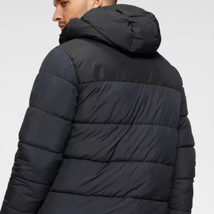 High Street Style Men <b>Puffer</b> <b>Jacket</b> Hooded Plain Color Long Sleeve Outdoor Warm Durable Winter <b>Puffer</b> <b>Jacket</b> For Mens - Product Image 2