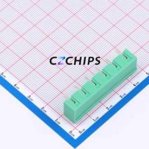 MX2EDGRC-7.62-06P-GN01-Cu-A Plug-in Terminal Block Bent Lead Through Hole,P=7.62mm Board-to-Board / Socket - Closed 1x6P 7.62mm - Product Image 2