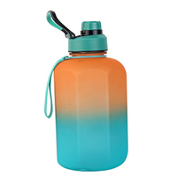 Bouteille d'eau motivante de 2,2 L avec marqueur de temps, bouteilles d'eau en plastique sans BPA de 74 OZ, bouteille de sport personnalisée avec logo pour la salle de sport