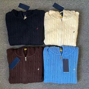 <span class=keywords><strong>Pull</strong></span> cardigan fin pour <span class=keywords><strong>femme</strong></span> automne-hiver, broderie R pony, nouveau torsadé en coton, tricot à <span class=keywords><strong>capuche</strong></span> - Product Image 5