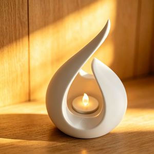 Support de bougie en forme de flamme imprimé en 3D, style artistique transfrontalier, minimaliste, fait main, fabriqué en Chine pour la maison, l'auberge et le <span class=keywords><strong>café</strong></span> - Product Image 3