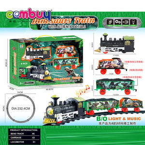 Pista <span class=keywords><strong>de</strong></span> <span class=keywords><strong>tren</strong></span> <span class=keywords><strong>de</strong></span> juguete para niños, dinosaurio <span class=keywords><strong>de</strong></span> Navidad eléctrico con ranura - Product Image 2
