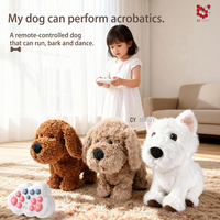 RC Plüschtiere Hund Kuscheltier Ferngesteuertes Plüsch-Roboter-Hundespielzeug Teddy-Hund Puppenspielzeug Lernspielzeug für Kinder