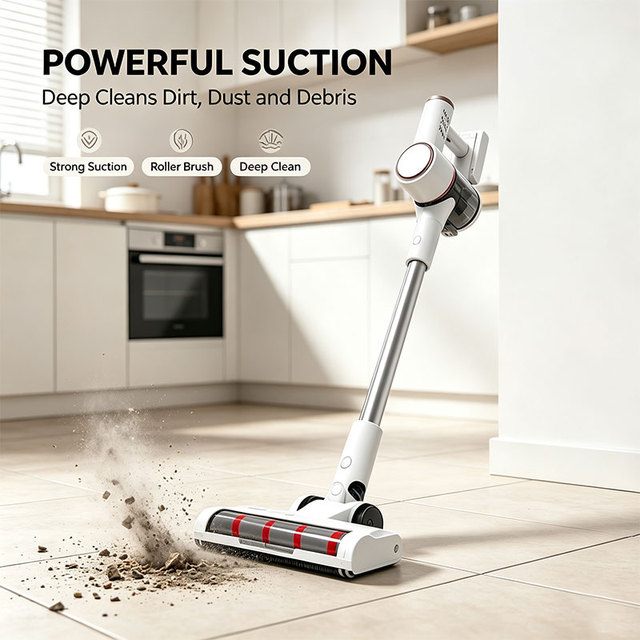 Hot Selling Dy 160W Cordless Vacuum Cleaner 22.2V Digital Ultra-thin Fluffy Absolutely Lightweight Handheld Vacuum Cleaner