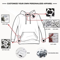 Sweat à capuche zippé personnalisable multicolore de qualité supérieure pour homme, coupe ample, épaules tombantes, style streetwear