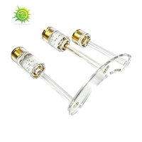 Magnifique grand chandelier en acrylique à 3 bras avec base circulaire et cylindres en cristal pour centre de table de mariage (vente en gros)