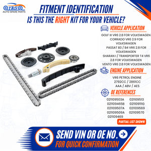 Kit Catena di Distribuzione per Volkswagen VR6 Golf III <span class=keywords><strong>2.8</strong></span> Corrado 2.9 <span class=keywords><strong>Passat</strong></span> B3 B4 <span class=keywords><strong>2.8</strong></span> AAA ABV AES 11 Pezzi Ricambi Motore - Product Image 2