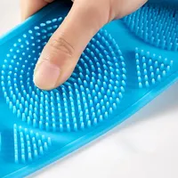Brosse de douche en silicone pour massage du cuir chevelu, brosse à shampoing, brosse double face pour le corps, outil de nettoyage de la peau en mousse, vente en gros
