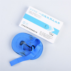 Torniquete médico desechable de 35*2cm, vendaje elástico antiinfección con conexión puntual, 50 piezas/caja, venta al por mayor - Product Image 1