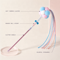 Jouet interactif pour chaton coloré, balles en peluche douces, clochettes et pompons colorés, jouet d'exercice pour animaux de compagnie