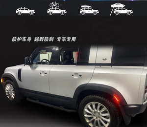 Guardabarros bengalas para Land Rover <span class=keywords><strong>Defender</strong></span> 2020 2021 2022 <span class=keywords><strong>2023</strong></span> ABS 4x4 rueda arco Fender Flare con accesorios de luz - Product Image 4