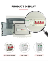 Boîtier de Combinaison PV 2 Chaînes, 1000V CC Étanche IP65, avec Fusible MCB SPD pour Système Solaire Domestique, Boîtier de Protection avec CE