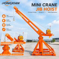 Mini-grue électrique domestique 220V 380V, palan de 500 kg avec support, palan de chantier