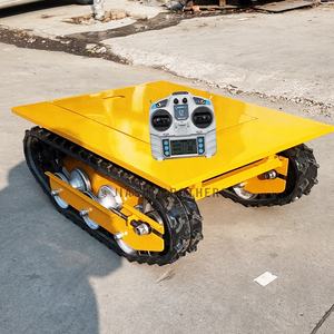 Transporteur à plateau compact agricole chinois de 500 kg télécommandé à chenilles en caoutchouc avec démarrage électrique - Product Image 2